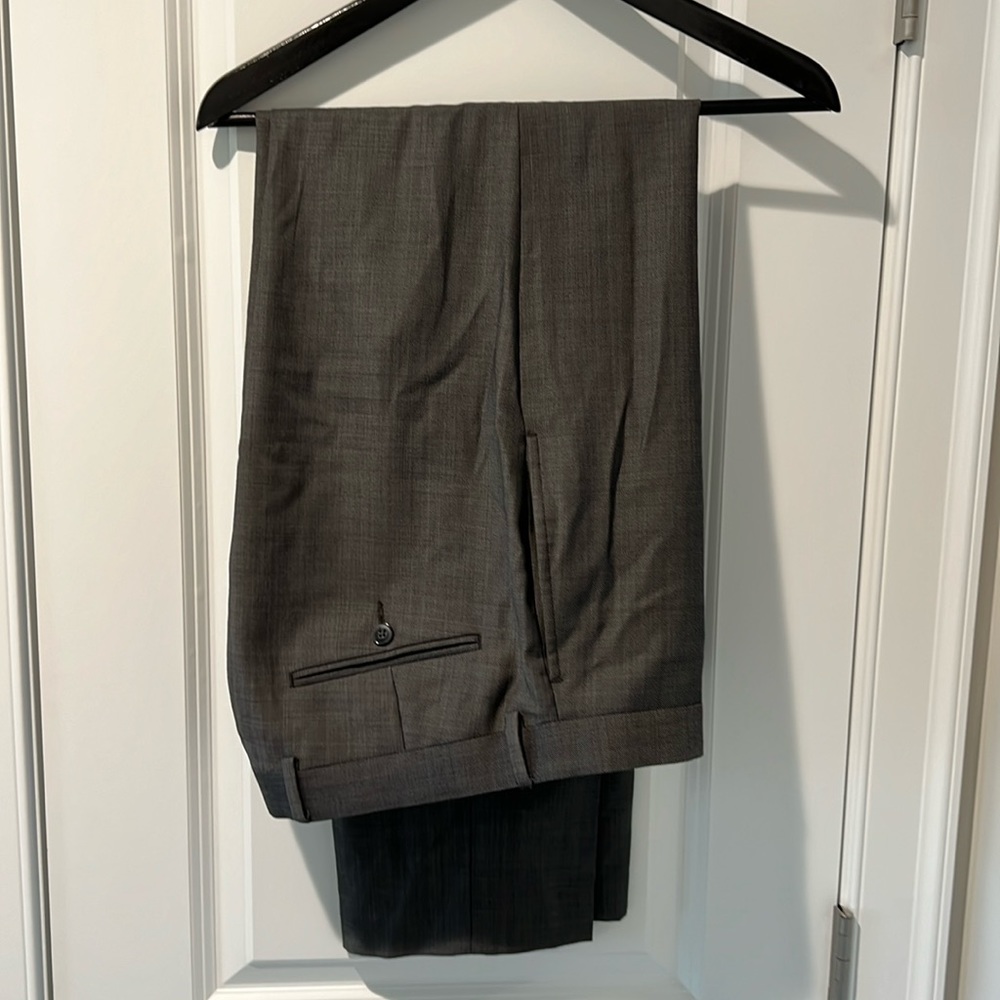 Slim Fit Wool Calvin Klein Suit Pants